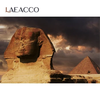 Laeacco Реколта Пирамида На Египет Древните Здрач Див Пустинята Пясък На Живописния Фон За Снимки Снимков Фон За Фото Студио
