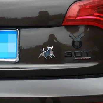 3D Хром Знак Стикер Бойна Крава Украса Купето на Автомобила Емблемата на Иконата