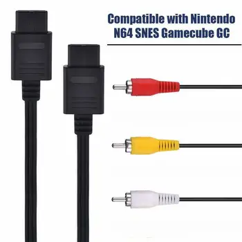 1.8 M За Nintendo 64 Аудио, ТВ, Видео Кабел AV Кабел към RCA За Super Nintend GameCube N64 SNES Игри Куб Аксесоари