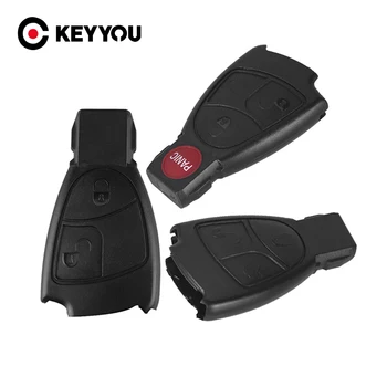 KEYYOU Подмяна на 2/3/4 Бутони на Дистанционното на Ключа на Автомобила Ключодържател Калъф във Формата На Миди За Mercedes Benz B, C, E, ML, S CLK CL Vito 639 Smart Key