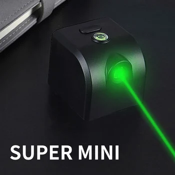 Мини Лазерен Измерител на Нивото на Зелена/Червена Светлина Лазерен Лъч Напречната Хоризонтална Линия, Вертикална Линия USB Зареждане Калибратор Измервателен Инструмент