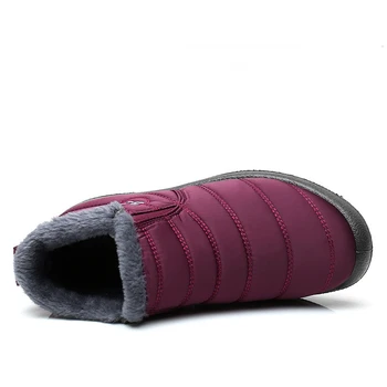 Водоустойчив Памучни обувки от чадър тъкан, зимни мъжки и дамски зимни Памучни обувки голям размер