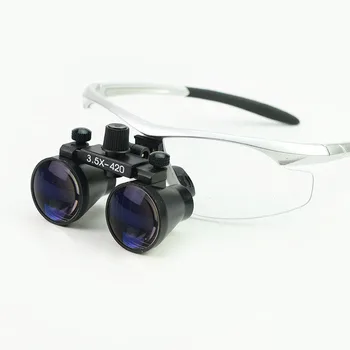 Широко Поле 2.5 x 3.5 X Стоматологично Лупа от Очила За Очите Ортопедична Хирургична Лупа със Защитни Рамки За Очила Лупи