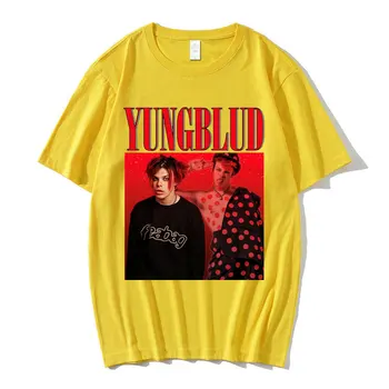 Мъжки Женска тениска с къс ръкав и принтом Singer Yungblud, Градинска Унисекс облекло с къси ръкави, модни тениски в стил харадзюку, Оверсайз