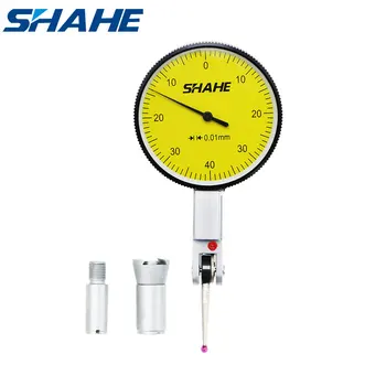 Прецизна Инструменти Shahe 0-0,8 мм 0,01 мм Метричен Показател за Тестване на Циферблата с Червено Скъпоценния Камък Метричен Показател за Измерване на Циферблата