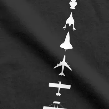 Мъжка риза Expanse Evolution Of Flight, Памучни забавни тениски с кръгло деколте, Ризи с къс ръкав, Потници Голям Размер