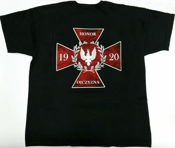 Уникална тениска с принтом полски кавалерийского кръст, на Медала на Честта. Лятна Памучен Мъжка Тениска с Кръгло деколте и Къс Ръкав, Нов Размер S-3XL