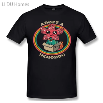 ЛИДУ да Вземе Demodog Ежедневни Фланелка на Лидер в Продажбите Странни Неща Тениска Памук Тениска с Кръгло деколте
