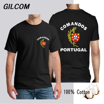 Португалски Специалните Армейски Comandos Португалия Памук за Поръчка На Тениска С кръгло деколте Вашият Дизайн на Лого, Текст Унисекс Тениска за Подарък