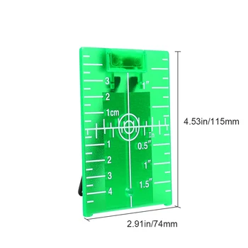 Huepar Магнитна Лазерна Мишена Дъска за Игра на карти Табела за самонивелирующегося Зелен Лазер Ниво Целева Плоча 11,5 см х 7,4 см Ниво Аксесоари