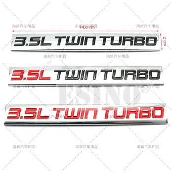 Автомобилен Стайлинг 3.5 L Twin Turbo 3D Метална Сплав Залепваща Емблемата на Стикер Икона на Купето на Автомобил За Ford F150 Raptor Lincoln Navigator