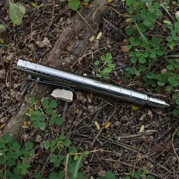 Тактическа дръжка от титанова сплав, корона от вольфрамовой стомана, метална писалка за самозащита, мултифункционален външно аварийно прозорец, счупен EDC инструмент